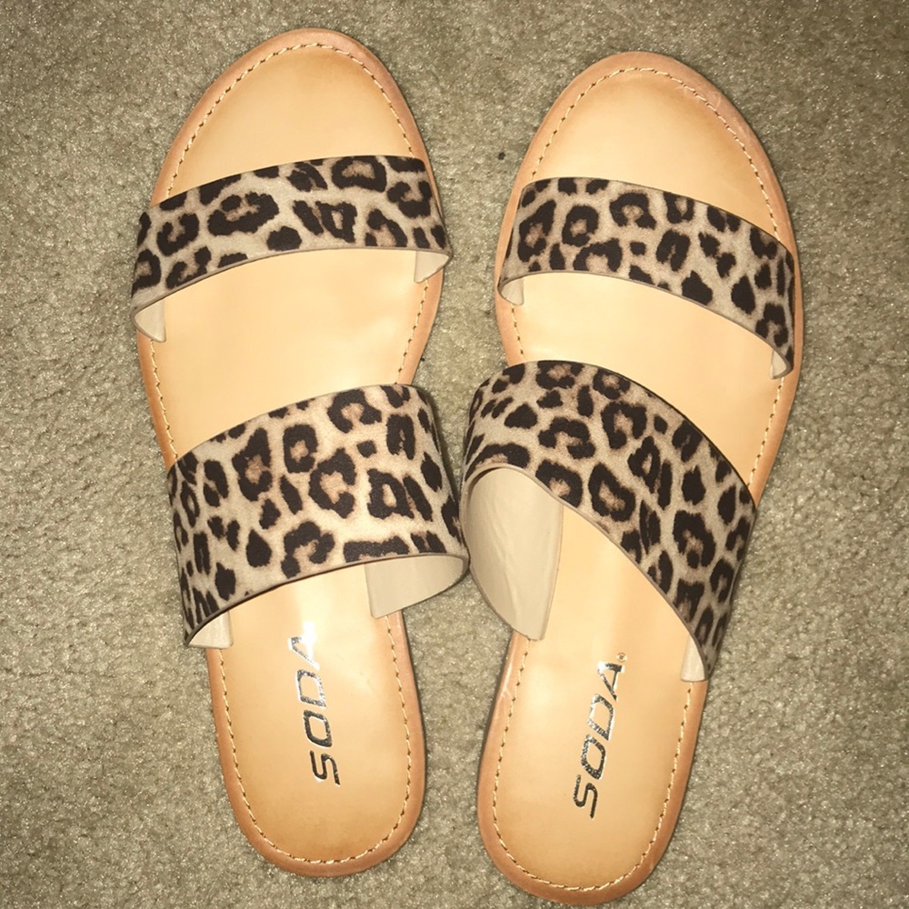 Cheetah print sandals